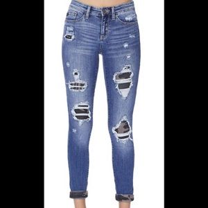 Plus Camo Patch Jeans